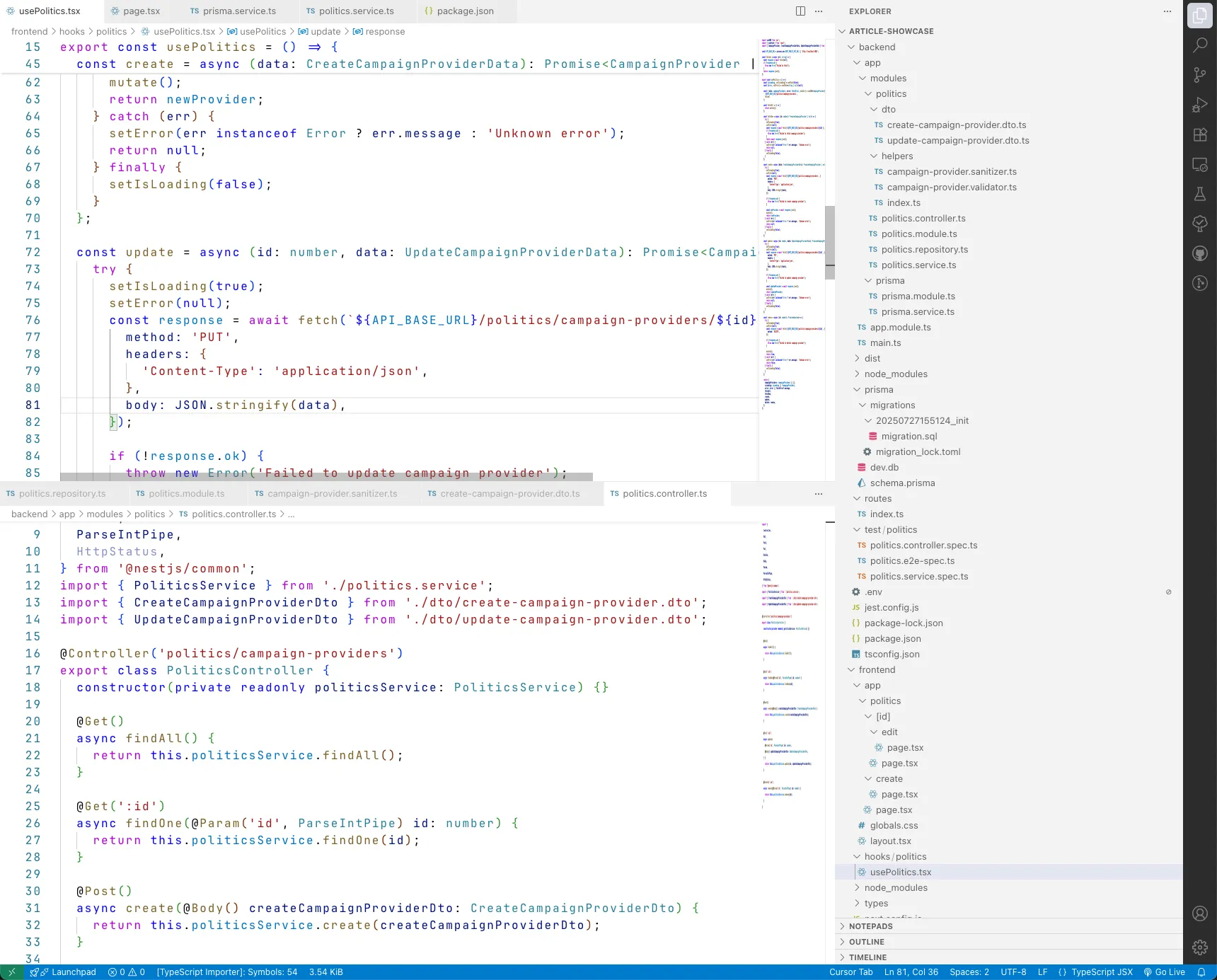 Results Code